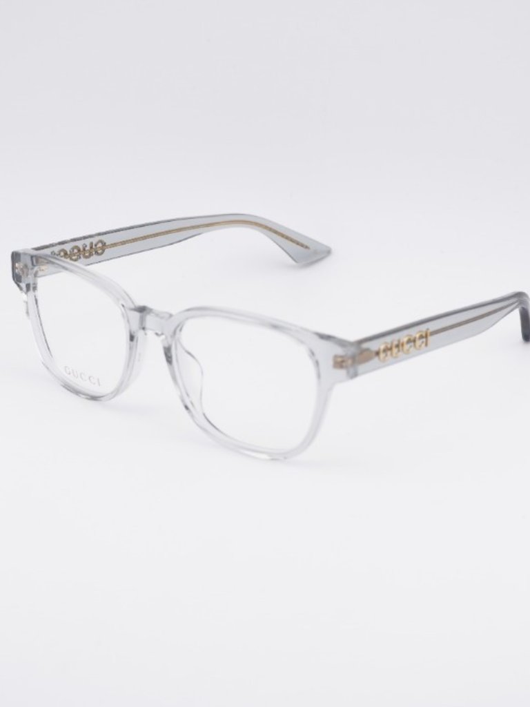 Gucci Gg1746oa 003 Eyeglasses Transparent Grey 52mm Square Frame